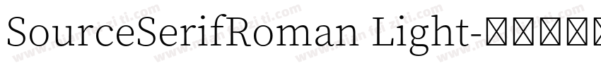 SourceSerifRoman Light字体转换